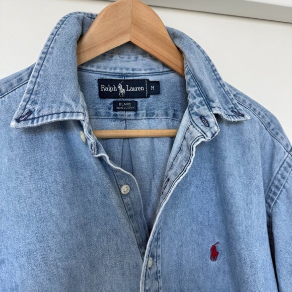 Polo by Ralph Lauren Light Blue Denim Shirt - Picture 11 of 13